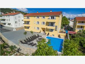 Apartmaji GORICA II Baska - otok Krk, Kvadratura 60,00 m2, Namestitev z bazenom, Oddaljenost od centra 200 m