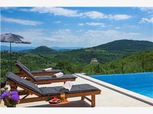 Motovun view villa Spinovci, Kvadratura 180,00 m2, Namestitev z bazenom