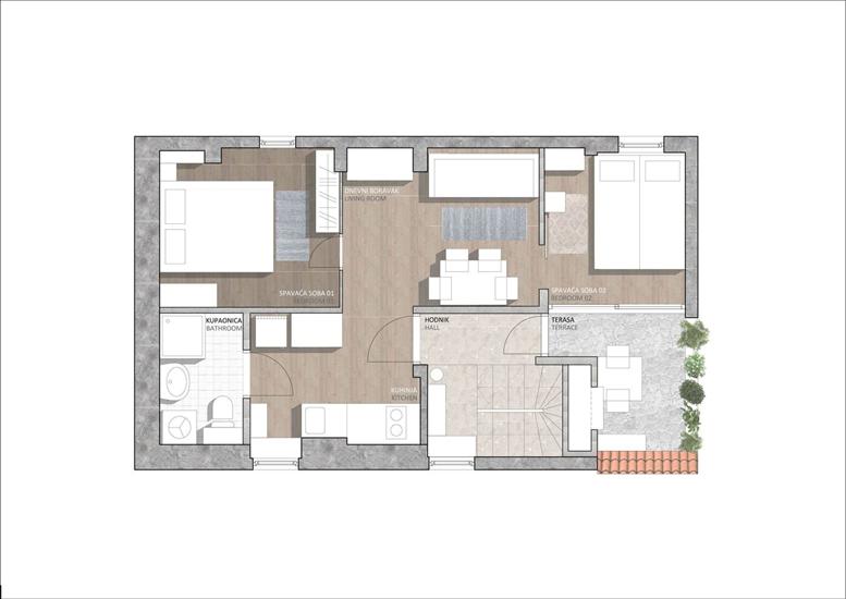 Apartment A1, for 4 persons