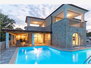 Villa Diamante Krk - isola di Krk, Dimensioni 185,00 m2, Alloggi con piscina