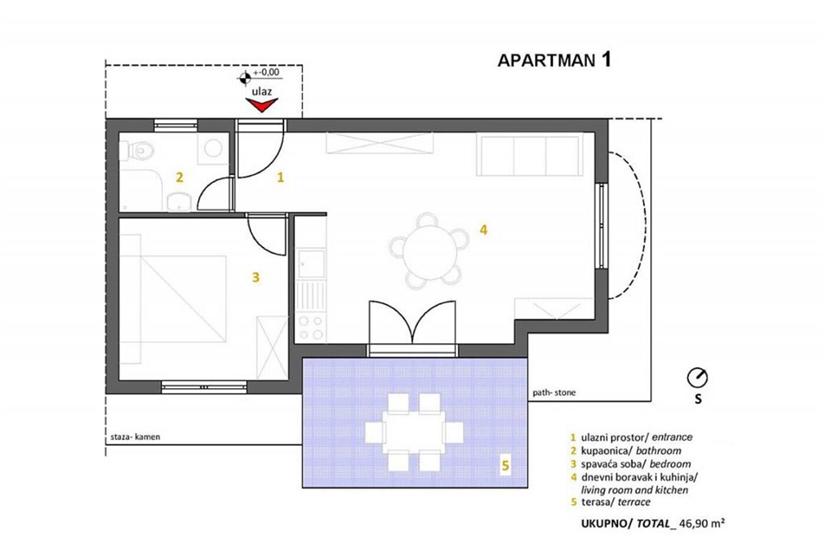 Apartman A1, za 3 osoba/e