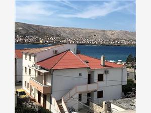 Apartmaj Lina Pag - otok Pag, Kvadratura 18,00 m2, Oddaljenost od morja 30 m, Oddaljenost od centra 300 m