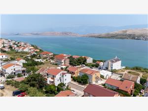 Apartmaji Ivo Pag - otok Pag, Kvadratura 54,00 m2, Oddaljenost od morja 100 m