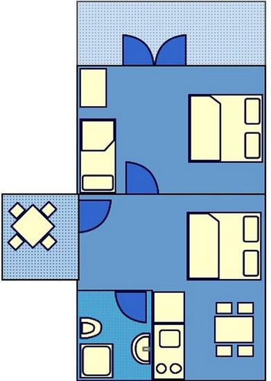 Apartment A1, for 4 persons