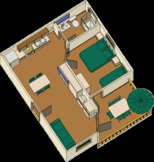 Apartment A2, for 4 persons