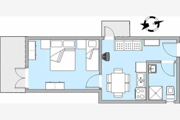 Apartment A1, for 4 persons