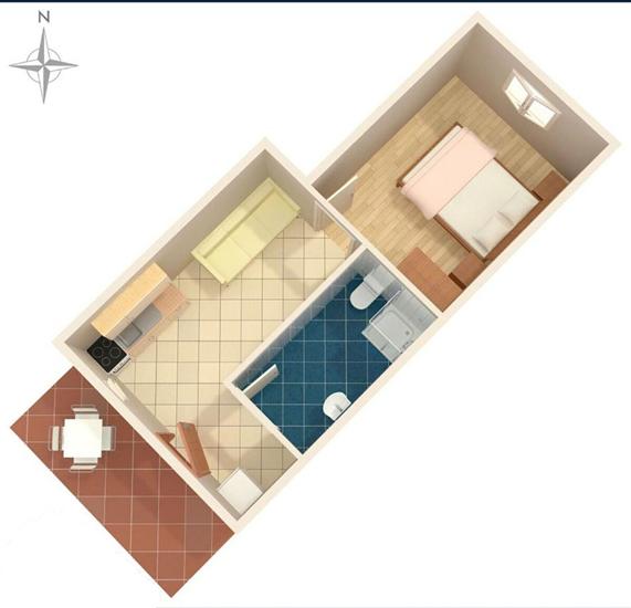 Apartment A6, for 4 persons