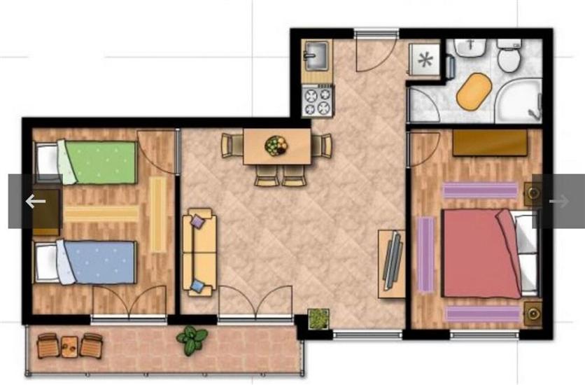 Apartment A1, for 5 persons