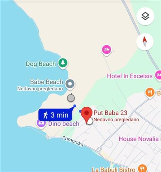Apartment Babas near Babe beach