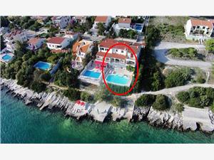 Apartmány Anka Seget Vranjica, Rozloha 130,00 m2, Ubytovanie s bazénom, Vzdušná vzdialenosť od mora 10 m