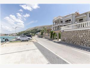 Appartementen Tina Pag - eiland Pag, Kwadratuur 20,00 m2, Lucht afstand tot de zee 20 m