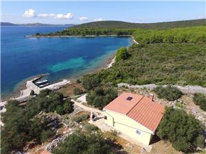 Huis Johan Noord-Dalmatische eilanden, Afgelegen huis, Kwadratuur 63,00 m2, Lucht afstand tot de zee 30 m
