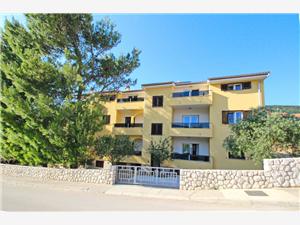 Apartmaji Čubranić Nada Baska - otok Krk, Kvadratura 70,00 m2, Oddaljenost od centra 150 m