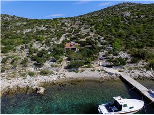 Huis Mate Noord-Dalmatische eilanden, Afgelegen huis, Kwadratuur 50,00 m2, Lucht afstand tot de zee 20 m