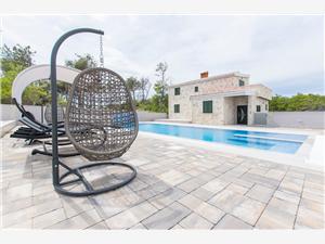 Ház Luxury Stone Villa Vir Dalmácia, Méret 200,00 m2, Szállás medencével, Légvonalbeli távolság 30 m