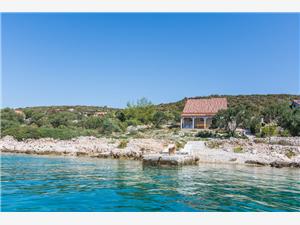House Lanterna Tkon - island Pasman, Remote cottage, Size 65.00 m2, Airline distance to the sea 20 m