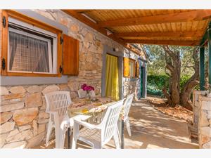 House Magdalena Tkon - island Pasman, Remote cottage, Size 45.00 m2, Airline distance to the sea 50 m