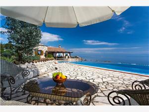 Villa Infinity Riviera d'Opatija, Casa di pietra, Dimensioni 300,00 m2, Alloggi con piscina