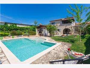 Vila Orah s pogledom na more i istarski krajolik Sveti Lovrec, Prostor 168,00 m2, Soukromé ubytování s bazénem