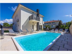 Dům Kety Baska - ostrov Krk, Prostor 180,00 m2, Soukromé ubytování s bazénem, Vzdušní vzdálenost od moře 200 m