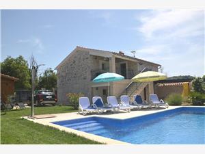 Villa Lenny L’Istrie bleue, Maison de pierres, Superficie 186,00 m2, Hébergement avec piscine